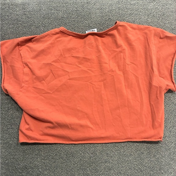 Gymshark KK Fit Twins Collab Tee-Shirt Raw Crop Top Orange Size Large - Picture 2 of 3